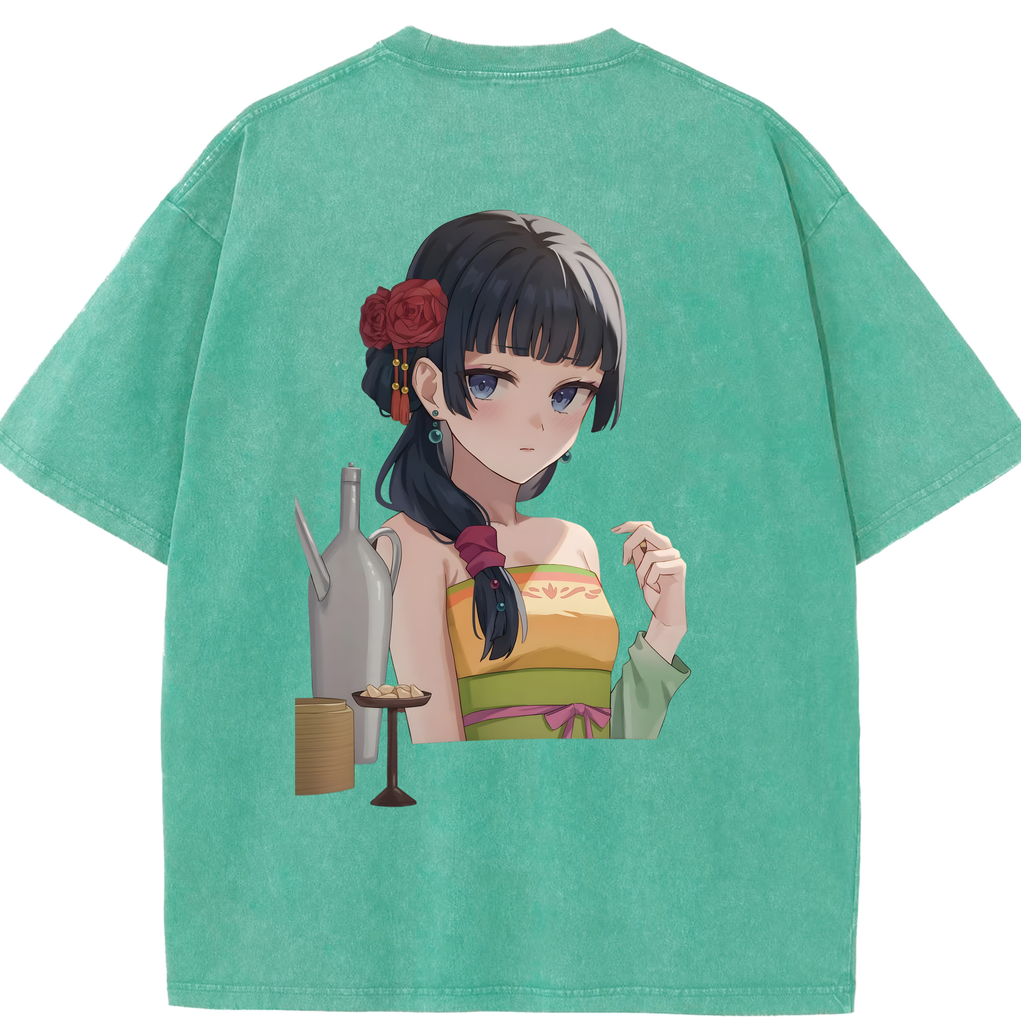 （画像用） 薬屋のひとりごと The Apothecary Diaries 綿100% ヴィンテージ風 半袖Tシャツ（背面プリント）